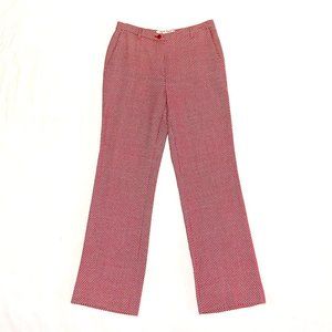 MIU MIU Red White Patterned Casual Trouser Pants Made in Italy